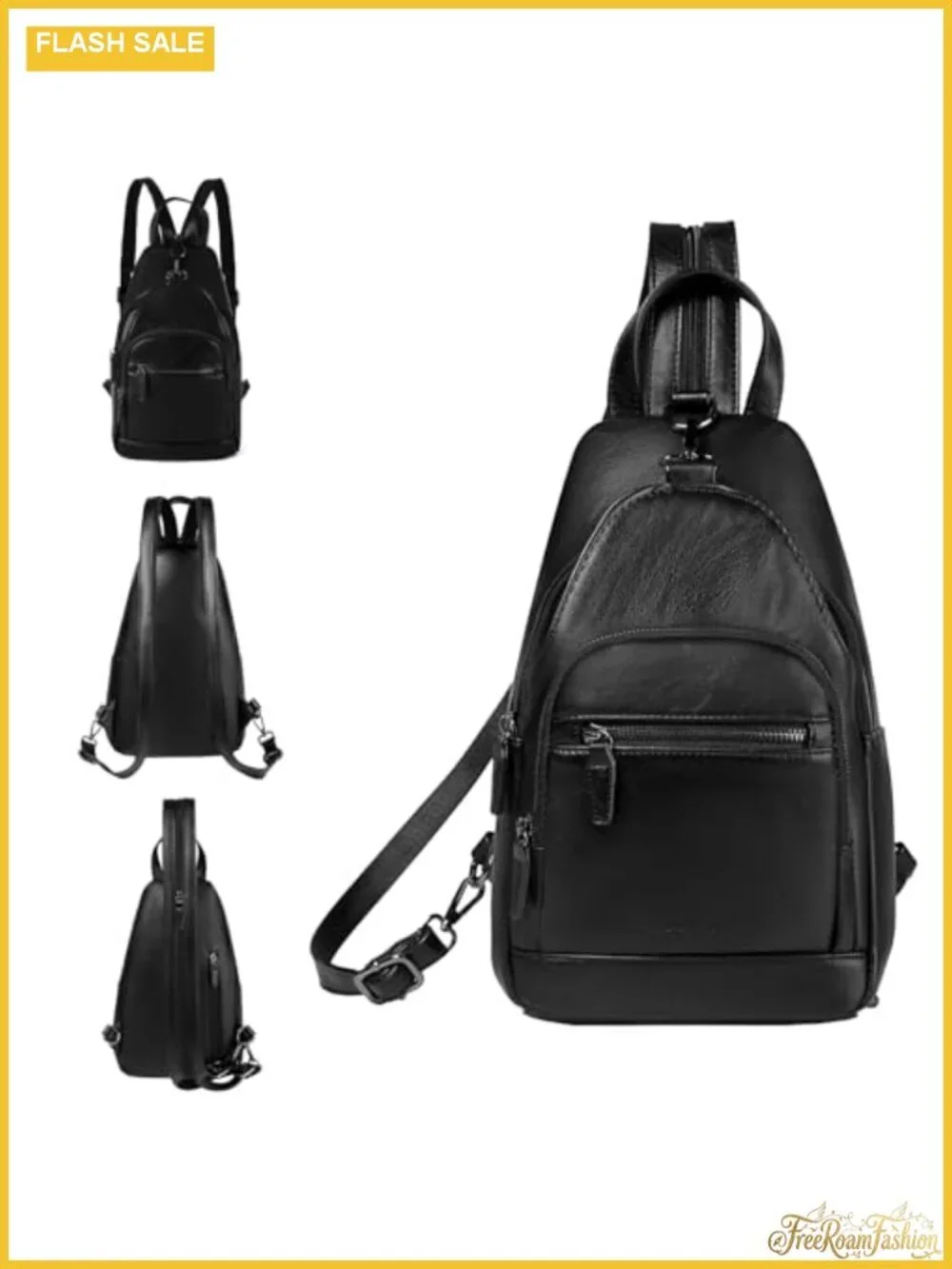 Women's Convertible Sling Backpack Purse Anti Theft Faux Leather Daypack